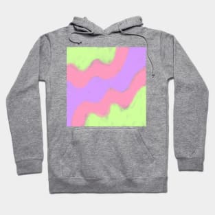 Green red blue watercolor abstract pattern Hoodie